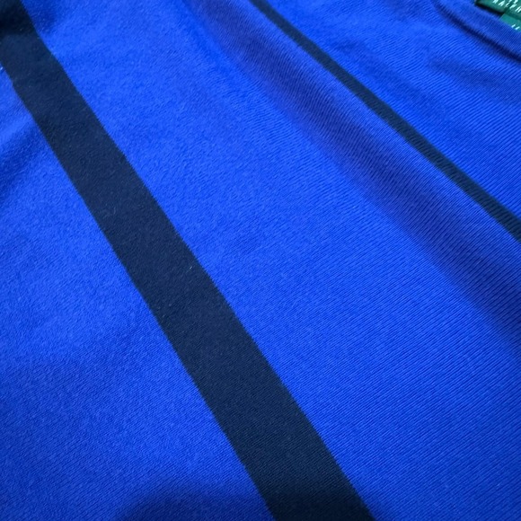 Ralph Lauren Women's Size M Blue Sweater Shirt Top Striped Y2K Vintage Zip - Picture 6 of 7